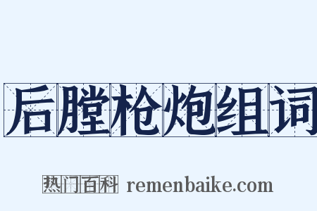 后膛枪炮组词是什么意思的图片
